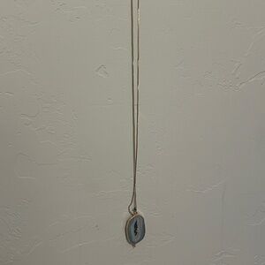 L’duex long stone slider clasp necklace